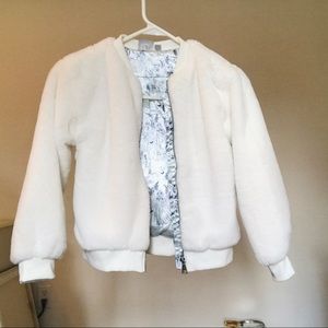 Kids fluffy white jacket